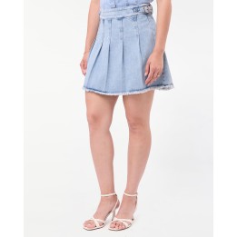 Falda Denim Mujer Alaia Total Light Bleach