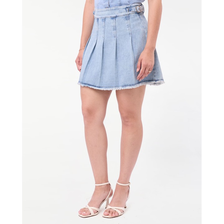 Falda Denim Mujer Alaia Total Light Bleach