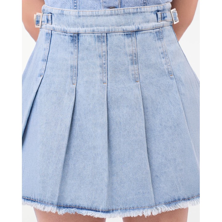 Falda Denim Mujer Alaia Total Light Bleach