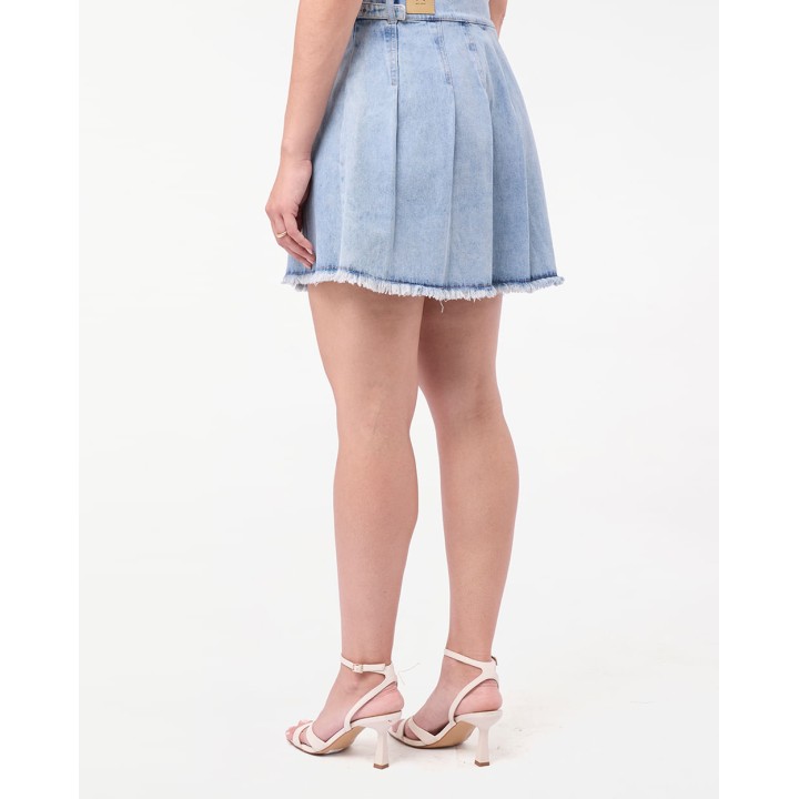 Falda Denim Mujer Alaia Total Light Bleach
