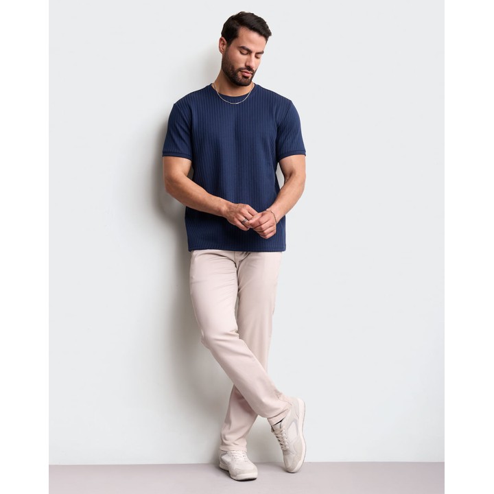 Polo Hombre Salas Azul Nautico Seda
