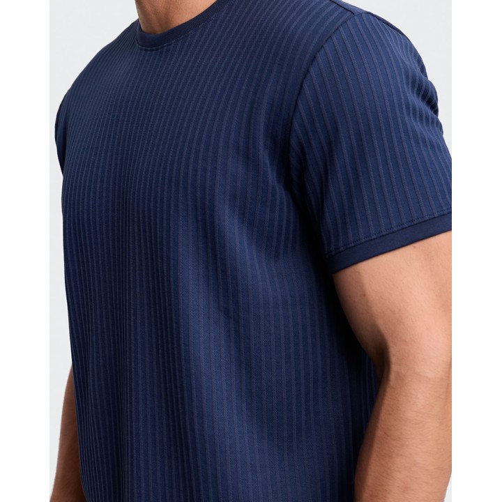 Polo Hombre Salas Azul Nautico Seda