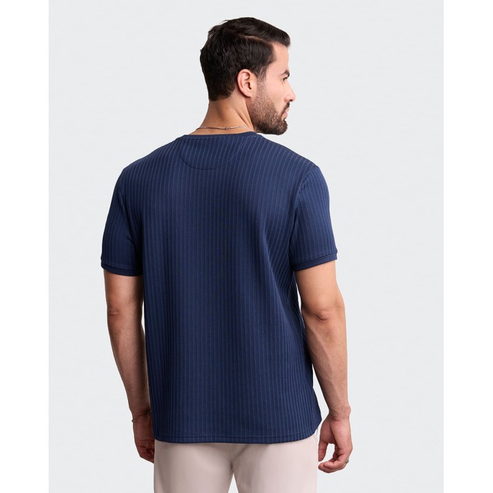 Polo Hombre Salas Azul Nautico Seda