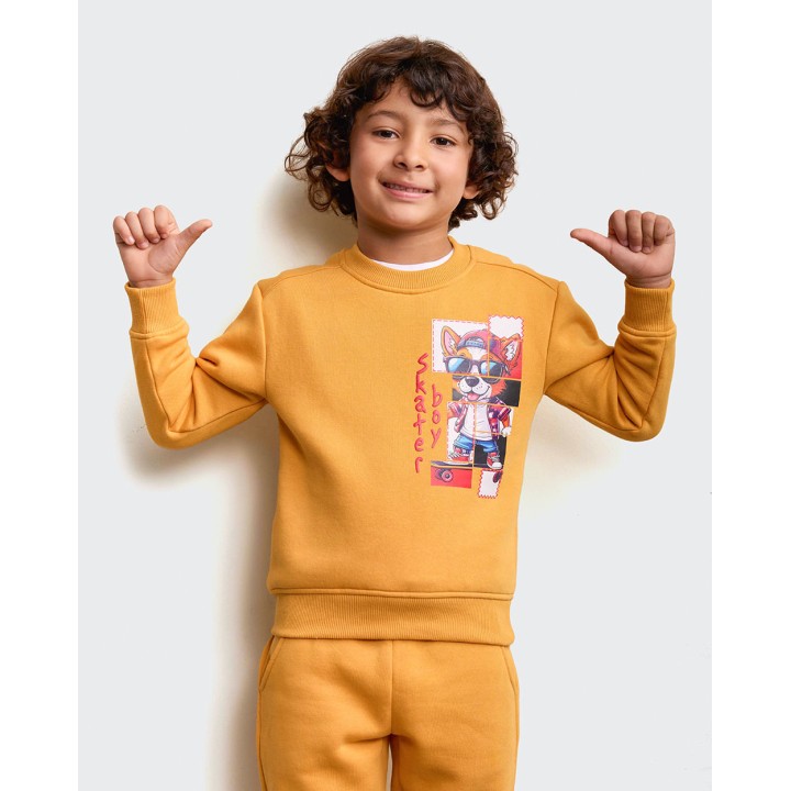 Polera Niño Franklin Mostaza Glow