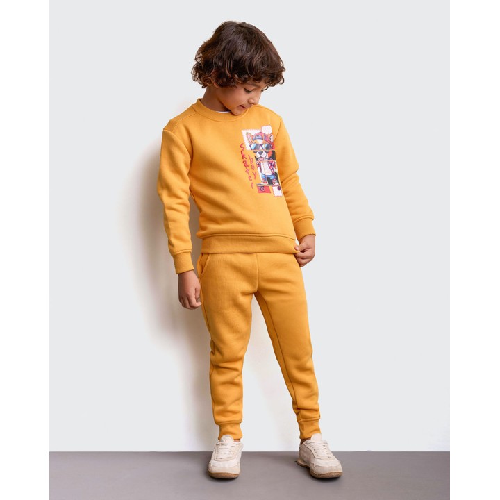 Polera Niño Franklin Mostaza Glow