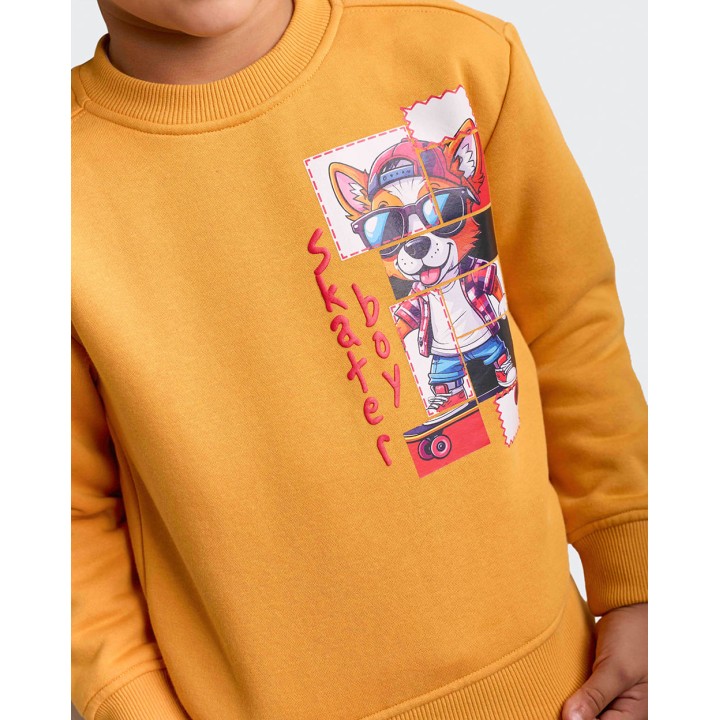 Polera Niño Franklin Mostaza Glow