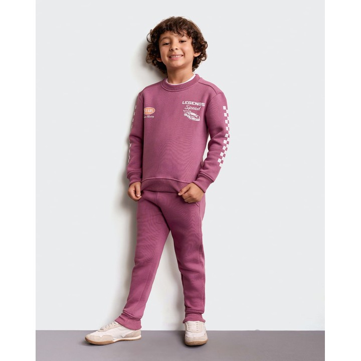 Polera Niño Franklin Malva Deco