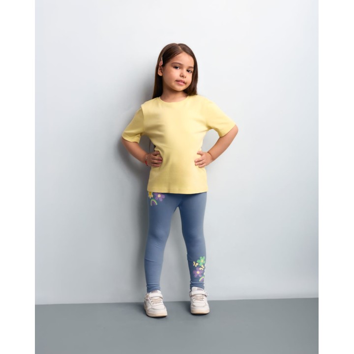 Legging Pack Niña Bella Acero Denim/lila