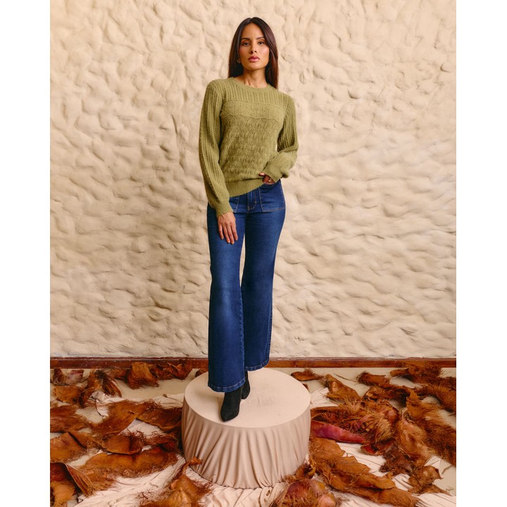 Chompa Mujer Alma Verde Olivo
