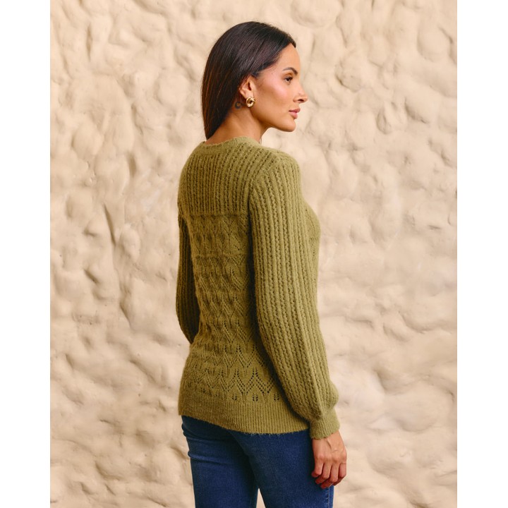 Chompa Mujer Alma Verde Olivo