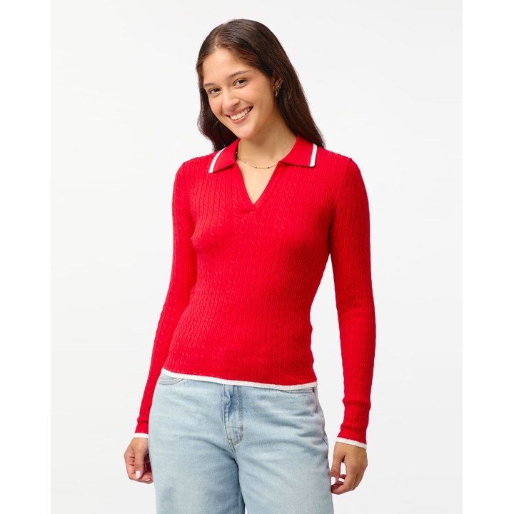 Chompa Mujer Cona Rojo