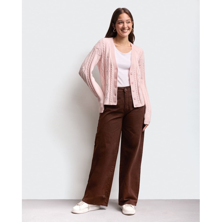Chompa Mujer Cilia Rosado Wood