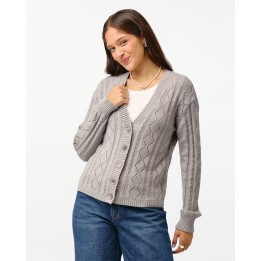 Chompa Mujer Cilia Grey Fit Poly Htr
