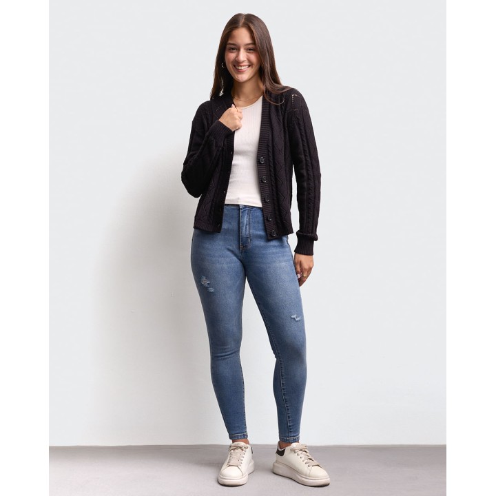 Chompa Mujer Cilia Negro