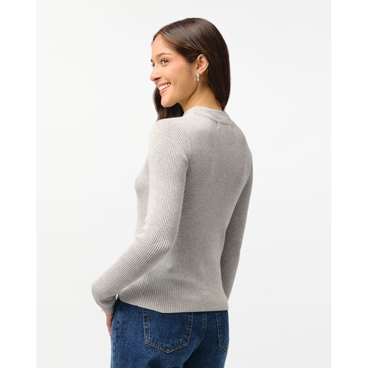 Chompa Mujer Chloe Grey Fit Poly Htr