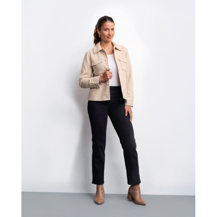 Casaca Mujer Rubi Beige Botanico