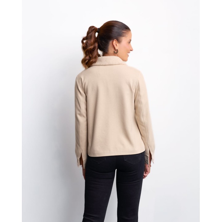 Casaca Mujer Rubi Beige Botanico