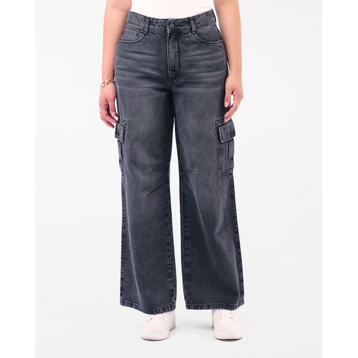 Jean Mujer Mayah Total Stone Gray