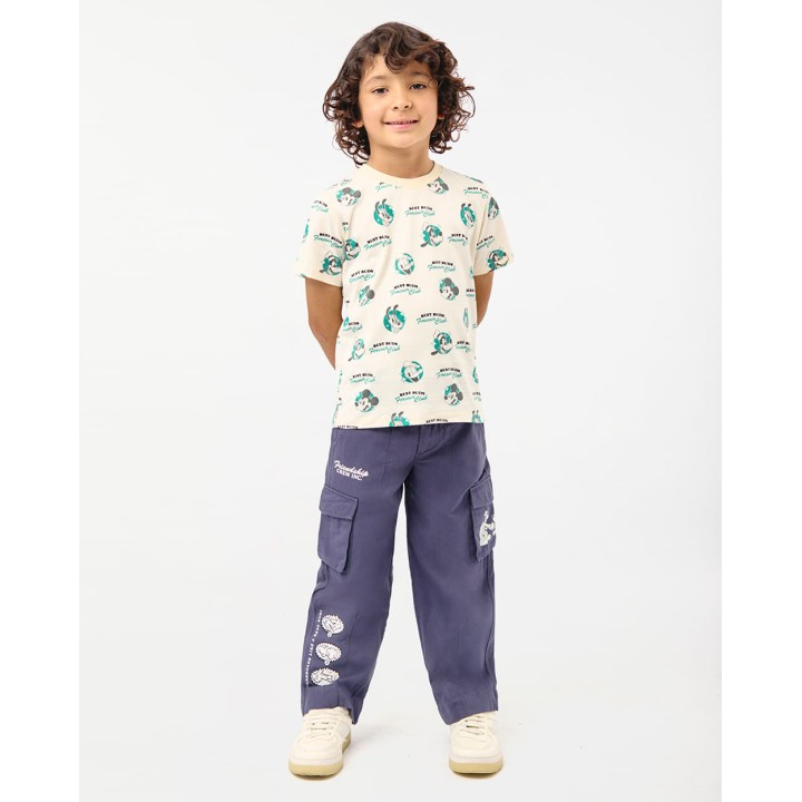 Polo Niño Sandro Crema Pastel