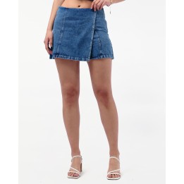 Falda Short Denim Mujer Maju Total Stone Melange