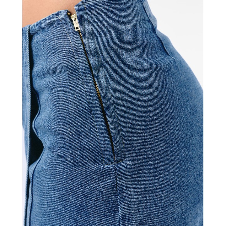 Falda Short Denim Mujer Maju Total Stone Melange