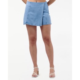 Falda Short  Denim Mujer Maju Total Frost Bleach