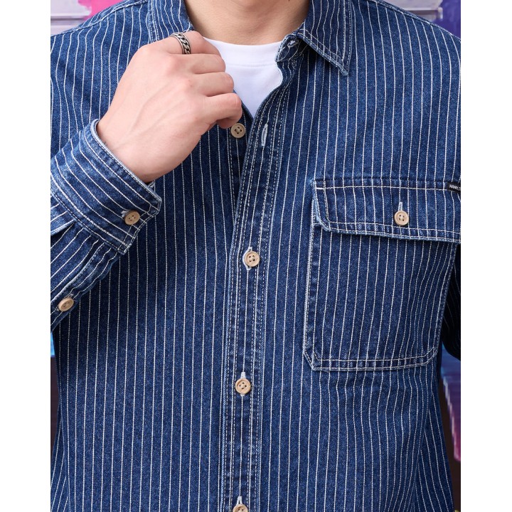 Camisa Hombre Nero Medium Wash