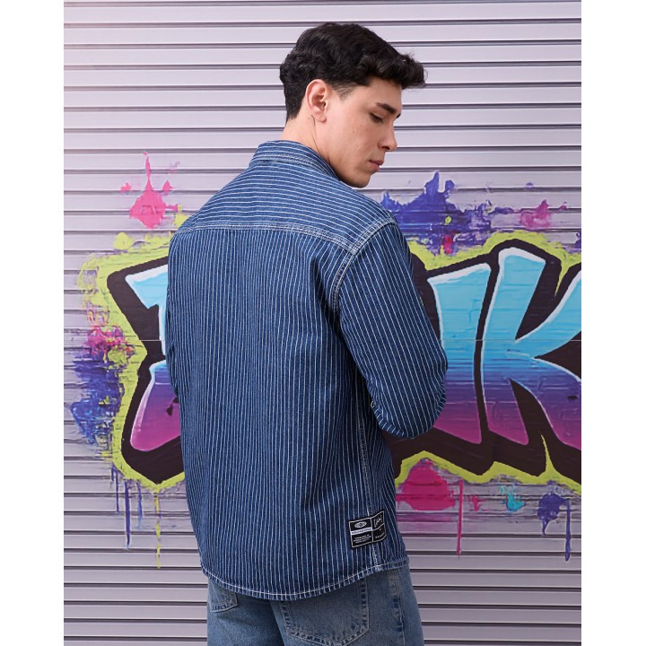 Camisa Hombre Nero Medium Wash