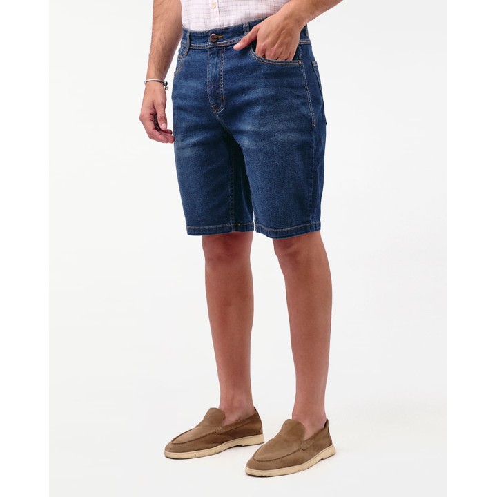 Bermuda Denim Hombre Mbappe Total Stone