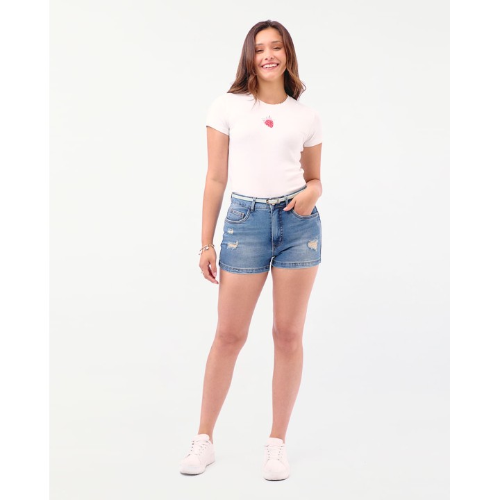 Short Denim Mujer Florencia Medium Wash
