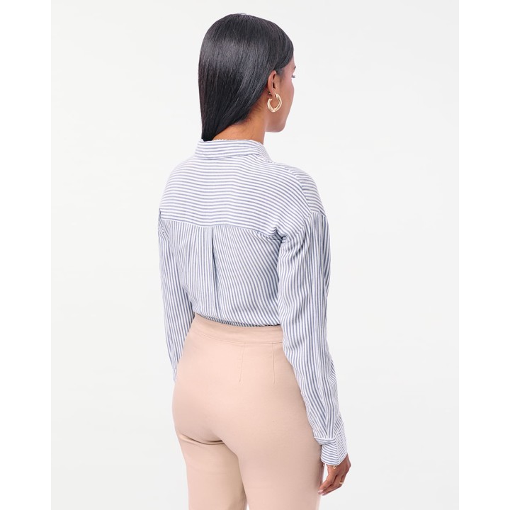 Blusa Mujer Ania Azul Oxford