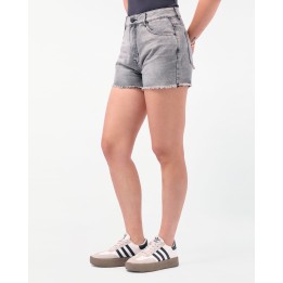 Short Denim Mujer Flavia Total Light Gray