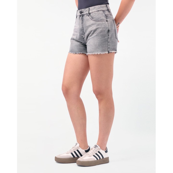 Short Denim Mujer Flavia Total Light Gray