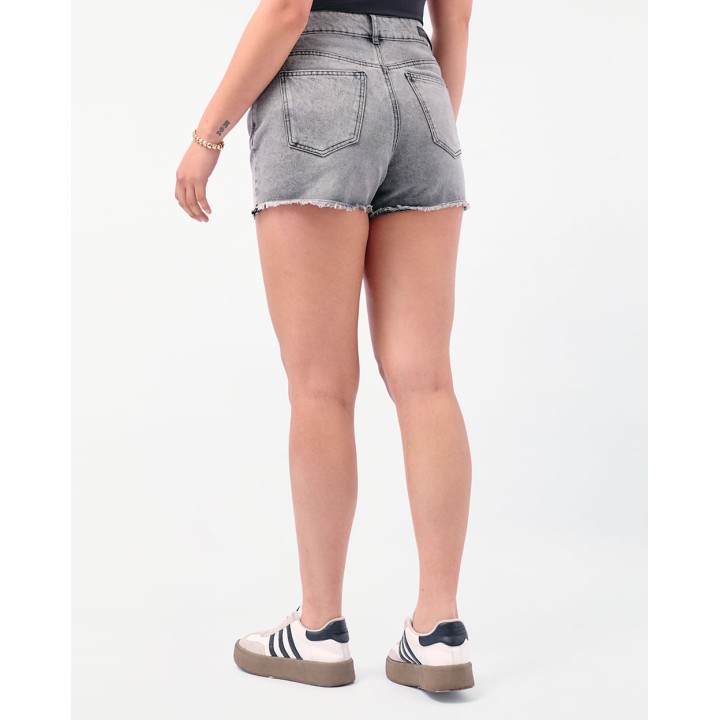 Short Denim Mujer Flavia Total Light Gray
