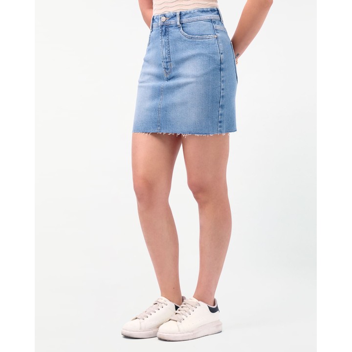 Falda Denim Mujer Zalime Total Bleach
