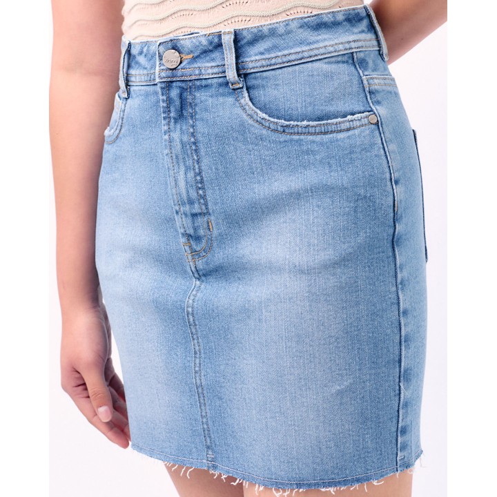 Falda Denim Mujer Zalime Total Bleach