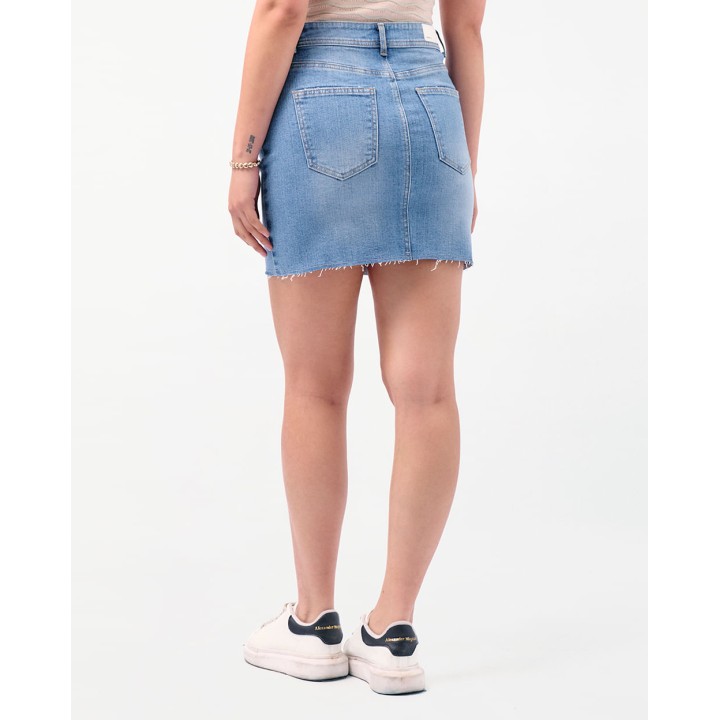 Falda Denim Mujer Zalime Total Bleach