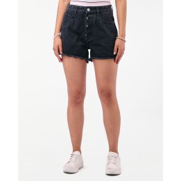Short Mujer Black Denim