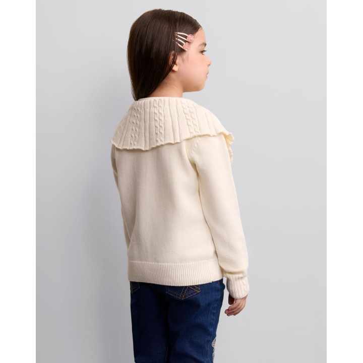 Chompa Niña Kendall Crema Angora
