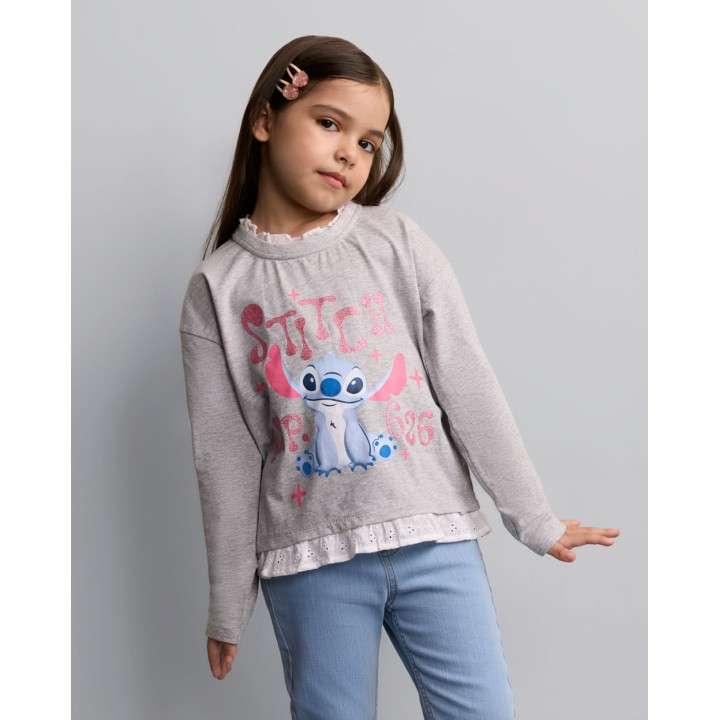 Polo Niña Cata Gris Melange