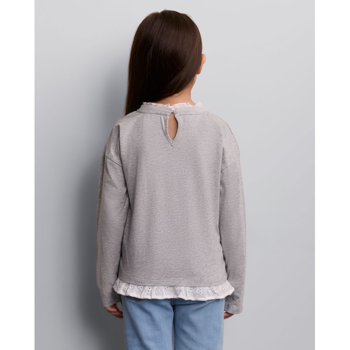 Polo Niña Cata Gris Melange