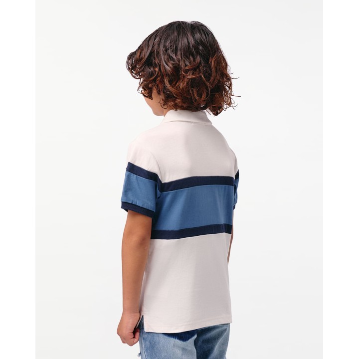 Polo Cuello Camisa Niño Nacho Blanco Optico