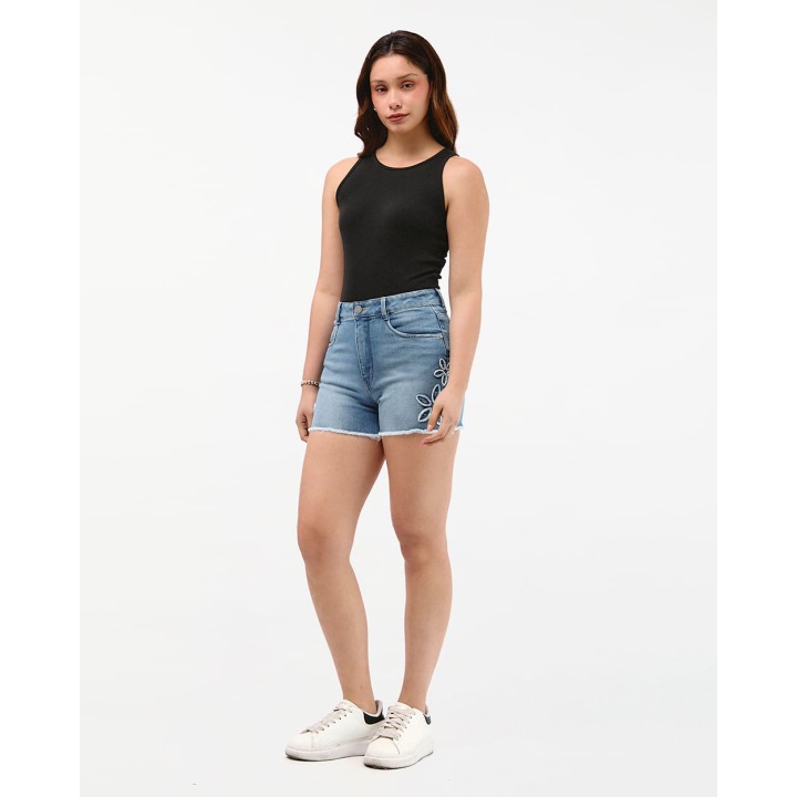 Short Denim Mujer Yajaira Total Bleach