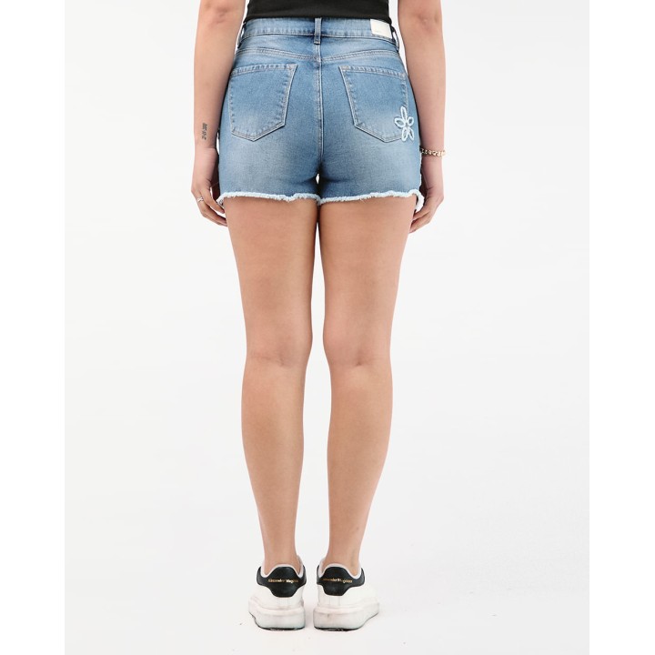Short Denim Mujer Yajaira Total Bleach