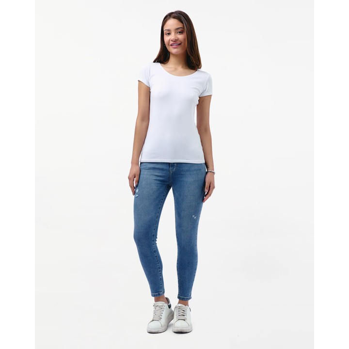 Jean Mujer Fabiola Total Faded Bleach