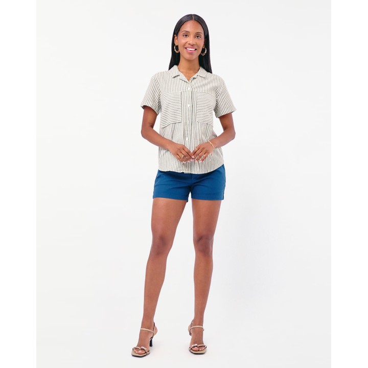 Blusa Mujer Camila Print Verde Olivo