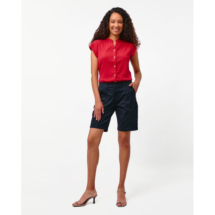 Bermuda Mujer Margaret Solido Azul