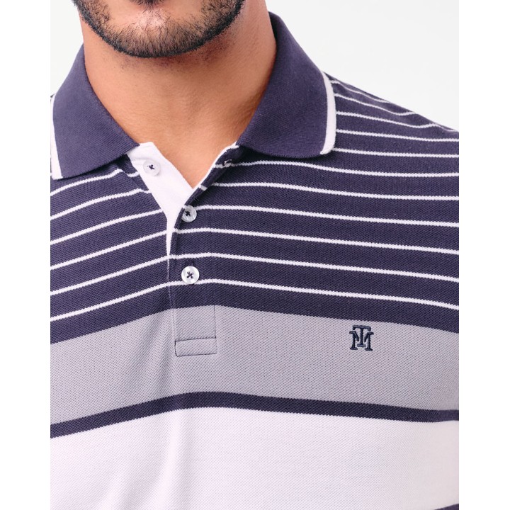 Polo Cuello Camisa Hombre Saylor Azul Dutty