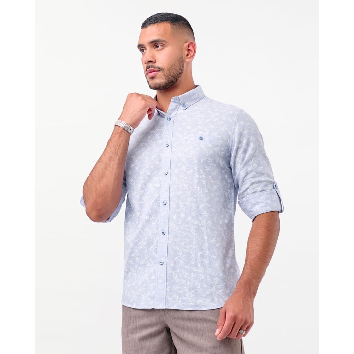 Camisa Hombre Bernar Celeste Agua