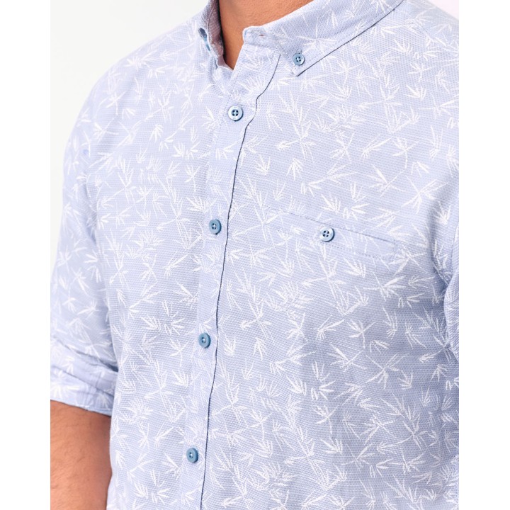 Camisa Hombre Bernar Celeste Agua